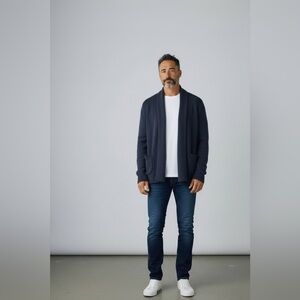 J. Crew Men’s Open Front Wool Blend Cardigan Navy Size XS